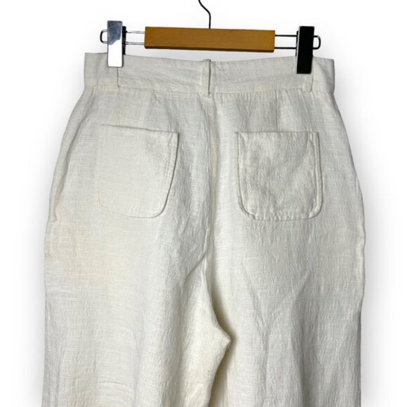 Shona Joy Harem Style Cream Linen Pants - Picture 5 of 8